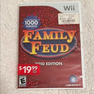 Nintendo Wii Family Feud 2010 Edition - Red Cover